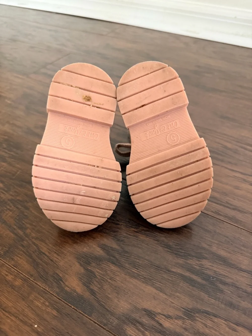 Toddler Cream & Pink Boots: Cat & Jack Sz 5 (Side zip, easy-on)